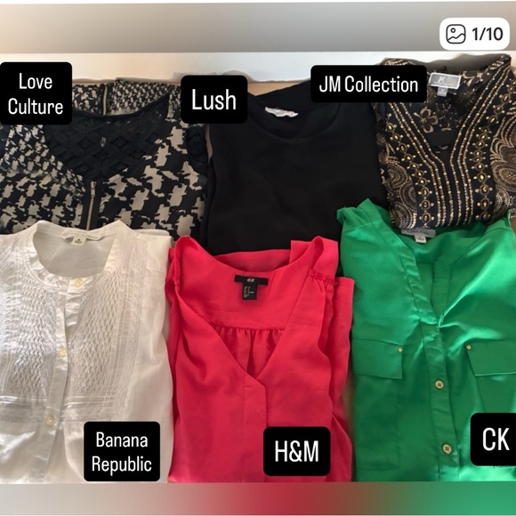 Banana Republic Tops - H&M Calvin Klein Banana republic  Lush Women Blouse tunic lot medium M